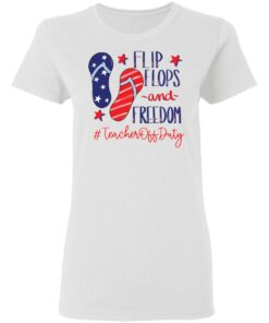 Flip flops and freedom teacher off duty shirt 2