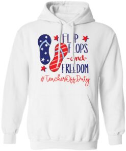 Flip flops and freedom teacher off duty shirt 6