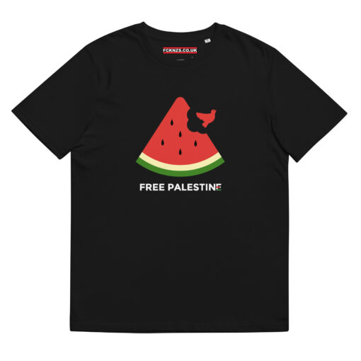 Free Palestine Watermelon Unisex Organic T-shirt  FCK NZS