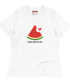 Free Palestine Watermelon Women’s Relaxed T-Shirt  FCK NZS
