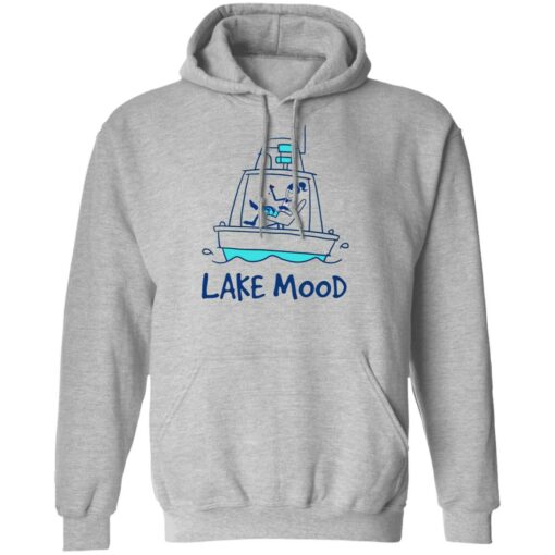 Girl drinking wine pontoon lake mood shirt