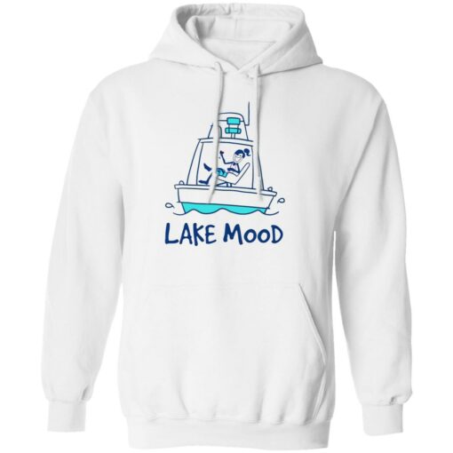 Girl drinking wine pontoon lake mood shirt