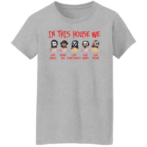 Horror movies in this house we love family shirt