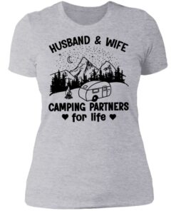 Husband and wife camping partners for life shirt 2