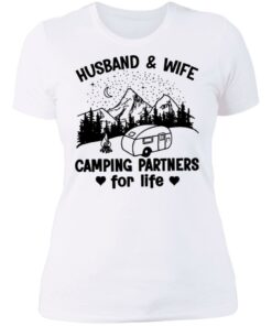 Husband and wife camping partners for life shirt 3