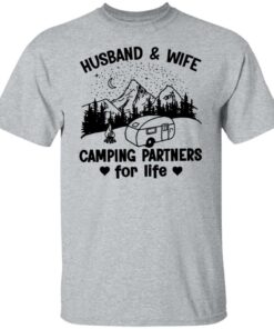 Husband and wife camping partners for life shirt 4