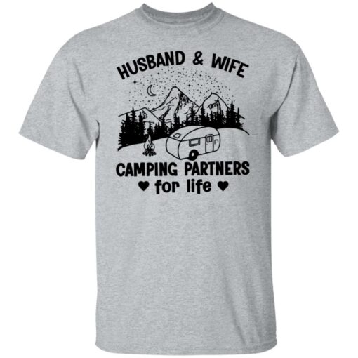 Husband and wife camping partners for life shirt