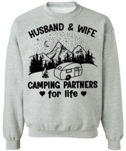 Husband and wife camping partners for life shirt 9
