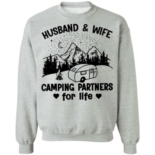 Husband and wife camping partners for life shirt