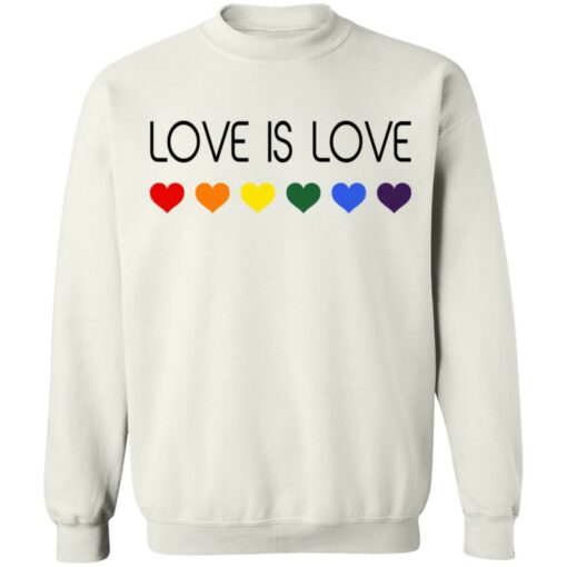 LGBT size Love is Love heart shirt