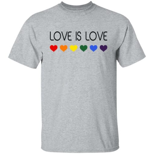 LGBT size Love is Love heart shirt