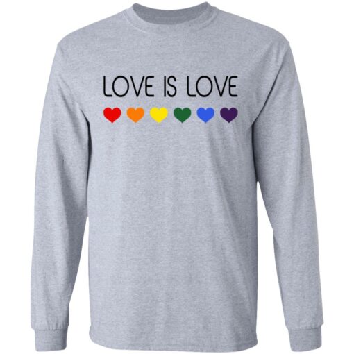 LGBT size Love is Love heart shirt