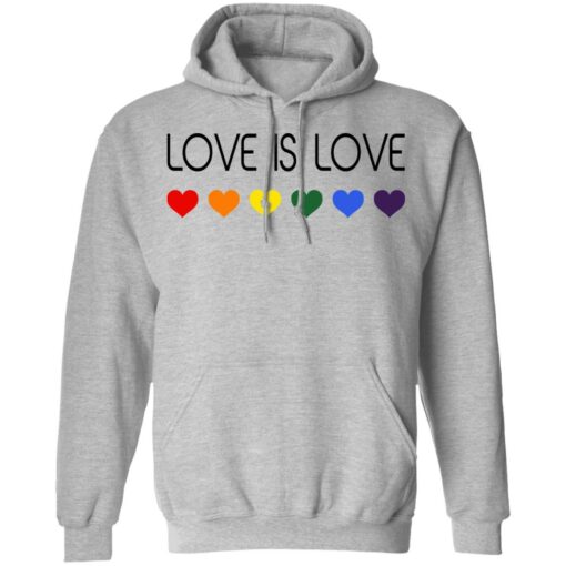 LGBT size Love is Love heart shirt