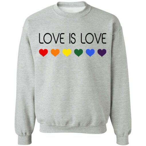 LGBT size Love is Love heart shirt