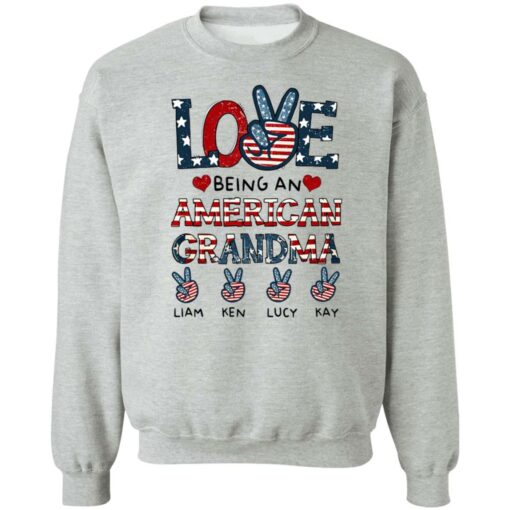 Love being an American grandma Liam Ken Lucy Kay shirt