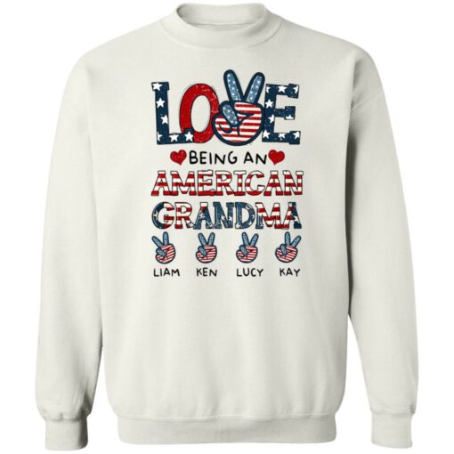 Love being an American grandma Liam Ken Lucy Kay shirt