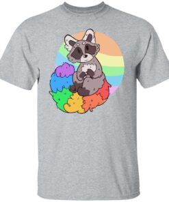 Raccoon rainbow shirt 4