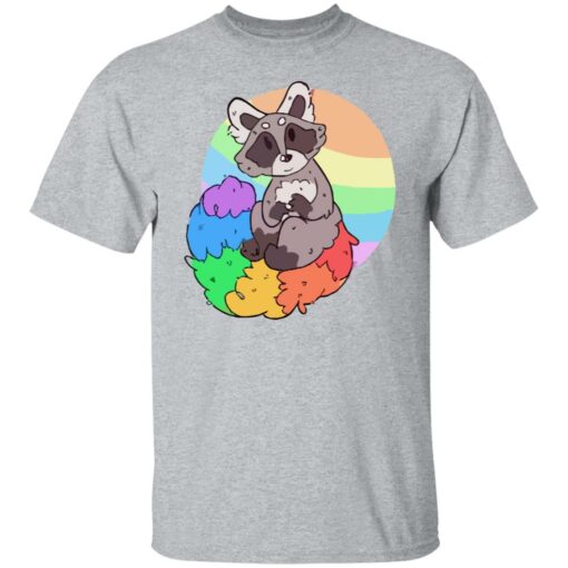 Raccoon rainbow shirt