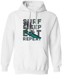 Skeleton surf sleep eat repeat shirt 6