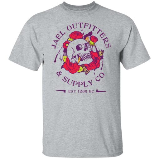 Skull jael outfitters and supply co shirt