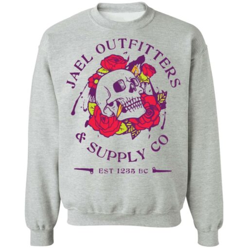 Skull jael outfitters and supply co shirt