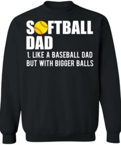 Softball dad like a baseball dad but with bigger balls shirt 9