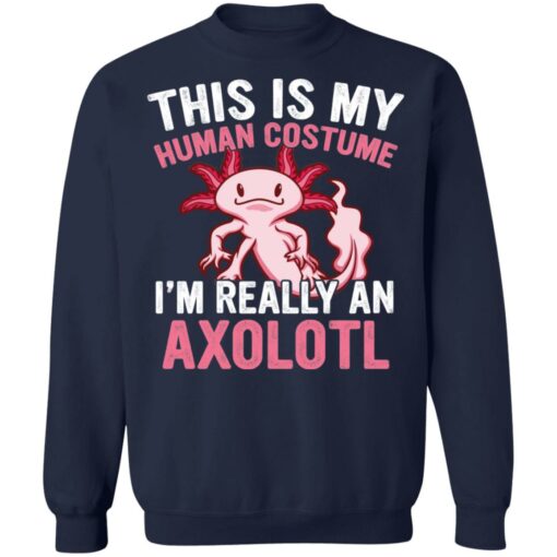 This is my human costume i’m really an Axolotl shirt