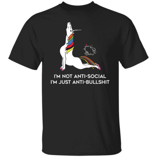 Unicorn I’m not anti social I’m just anti bullshit shirt