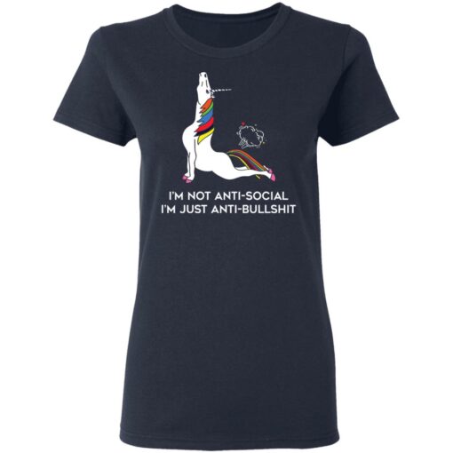 Unicorn I’m not anti social I’m just anti bullshit shirt