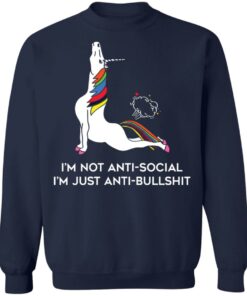 Unicorn I'm not anti social I'm just anti bullshit shirt 8 Unicorn Im not anti social Im just anti bullshit shirt 8