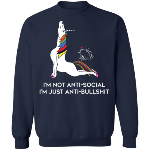 Unicorn I’m not anti social I’m just anti bullshit shirt