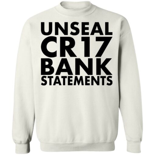 Unseal cr17 bank statements shirt