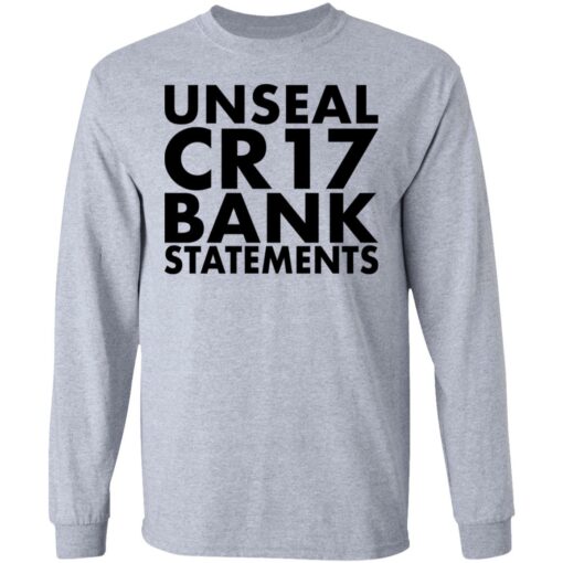 Unseal cr17 bank statements shirt