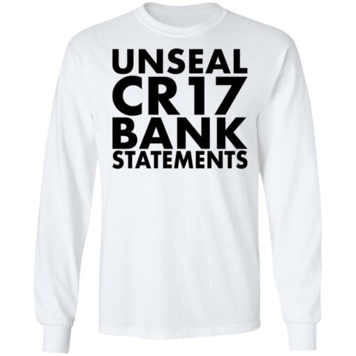 Unseal cr17 bank statements shirt