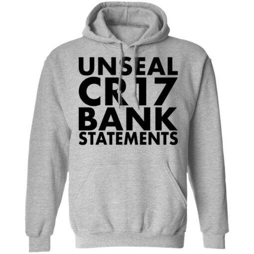 Unseal cr17 bank statements shirt