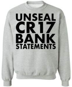 Unseal cr17 bank statements shirt 9 Unseal cr17 bank statements shirt 9