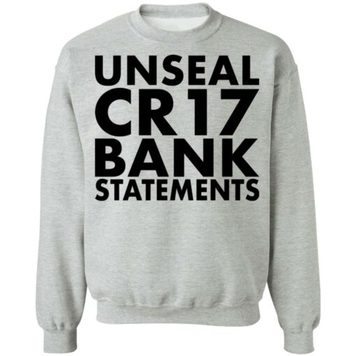 Unseal cr17 bank statements shirt