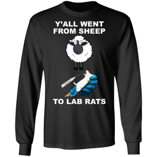 Y’all went from sheep to lab rats shirt