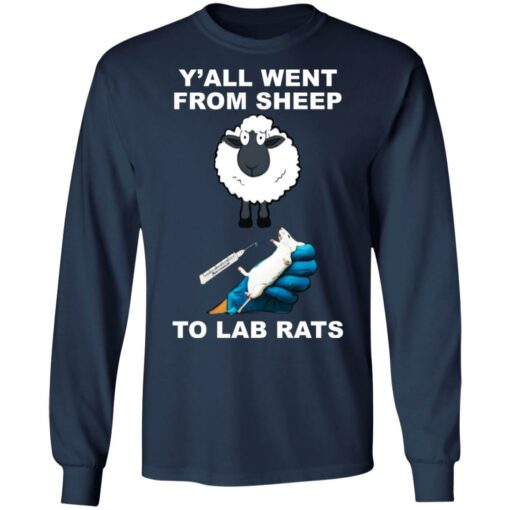 Y’all went from sheep to lab rats shirt