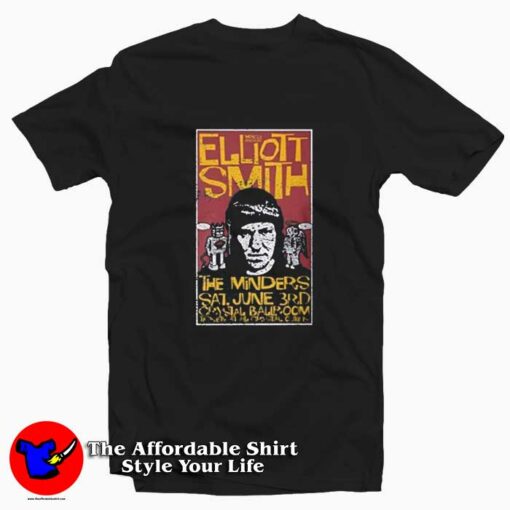 Elliott Smith Live in Crystal Ballrom Unisex T-shirt On Sale