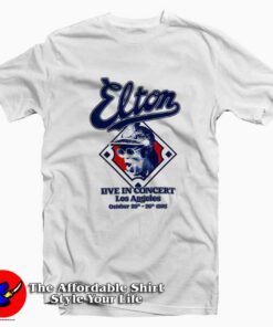 Elton John Live In Los Angeles Vintage Graphic T-Shirt On Sale Elton John Live In Los Angeles Vintage Graphic T-Shirt On Sale