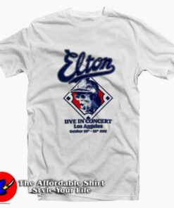 Elton John Live In Los Angeles Vintage Graphic T-Shirt On Sale Elton John Live In Los Angeles Vintage Graphic T-Shirt On Sale