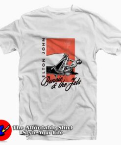 Elton John Official Bennie And The Jets Piano T-shirt On Sale