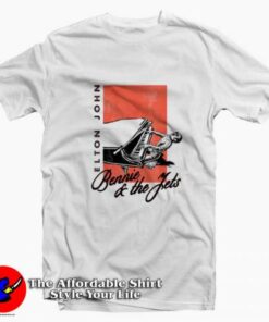 Elton John Official Bennie And The Jets Piano T-shirt On Sale