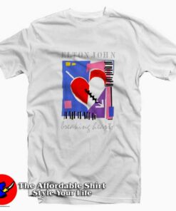 Elton John Official Breaking Hearts Retro Tour T-shirt On Sale Elton John Official Breaking Hearts Retro Tour T-shirt On Sale