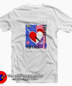 Elton John Official Breaking Hearts Retro Tour T-shirt On Sale Elton John Official Breaking Hearts Retro Tour T-shirt On Sale