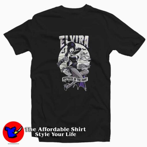 Elvira Monster Hands Gothic Halloween Horror T-shirt On Sale