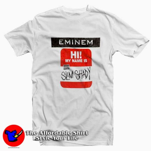 Eminem Slim Shady Sticker Unisex T-shirt On Sale