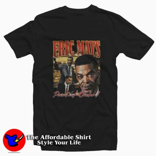 Eric Mays Point of Order Graphic Style T-Shirt On Sale