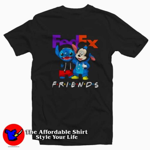 Fedex Friends Stitch And Mickey Funny Unisex T-shirt On Sale